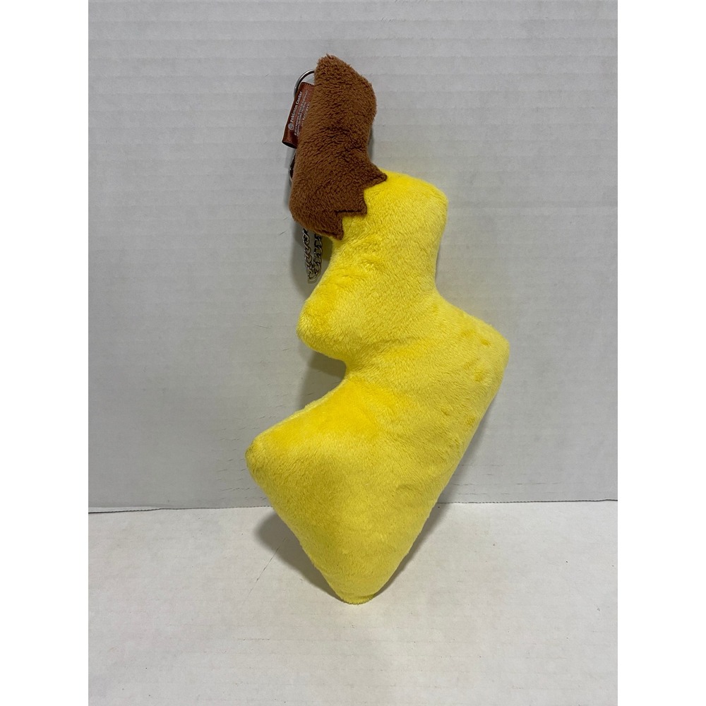 Pokemon Center Pikachu Tail Plush Keychain Unisex Lightning Bolt Yellow 6" Exc